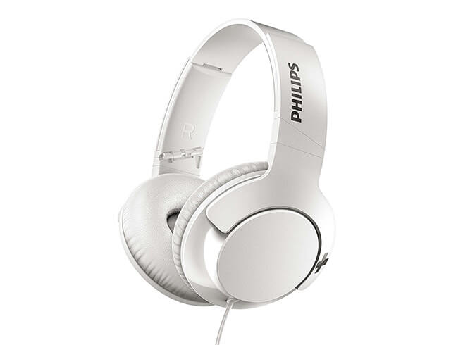 Pal . Ακουστικά Headset Philips SHL3175WT BASS+ with Mic, Remote Control for Hands-Free Calls, Sound Isolation, Fat Folding - 3.5mm - White 40.00 €